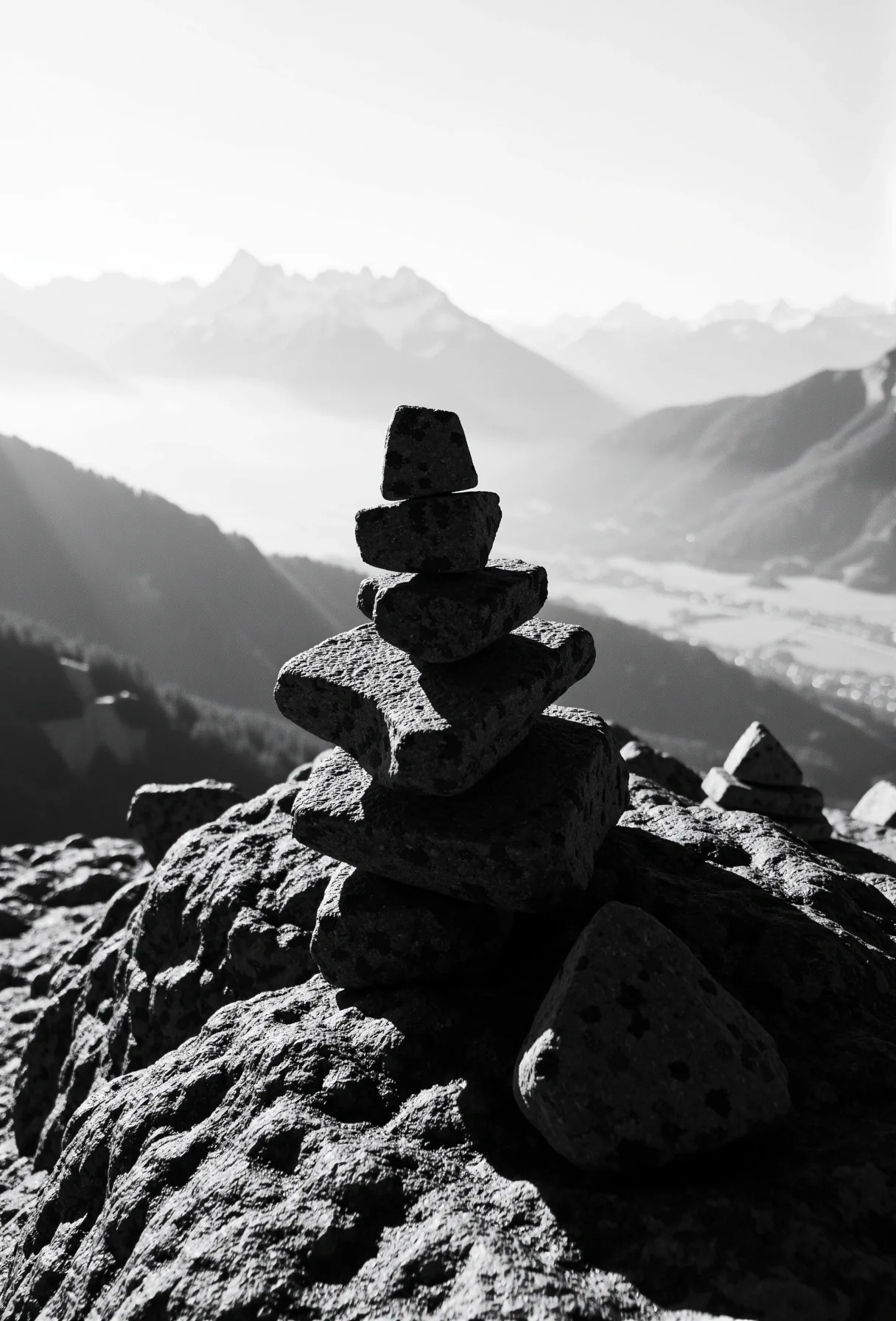 Schweizer Bergkamm im Morgengrauen